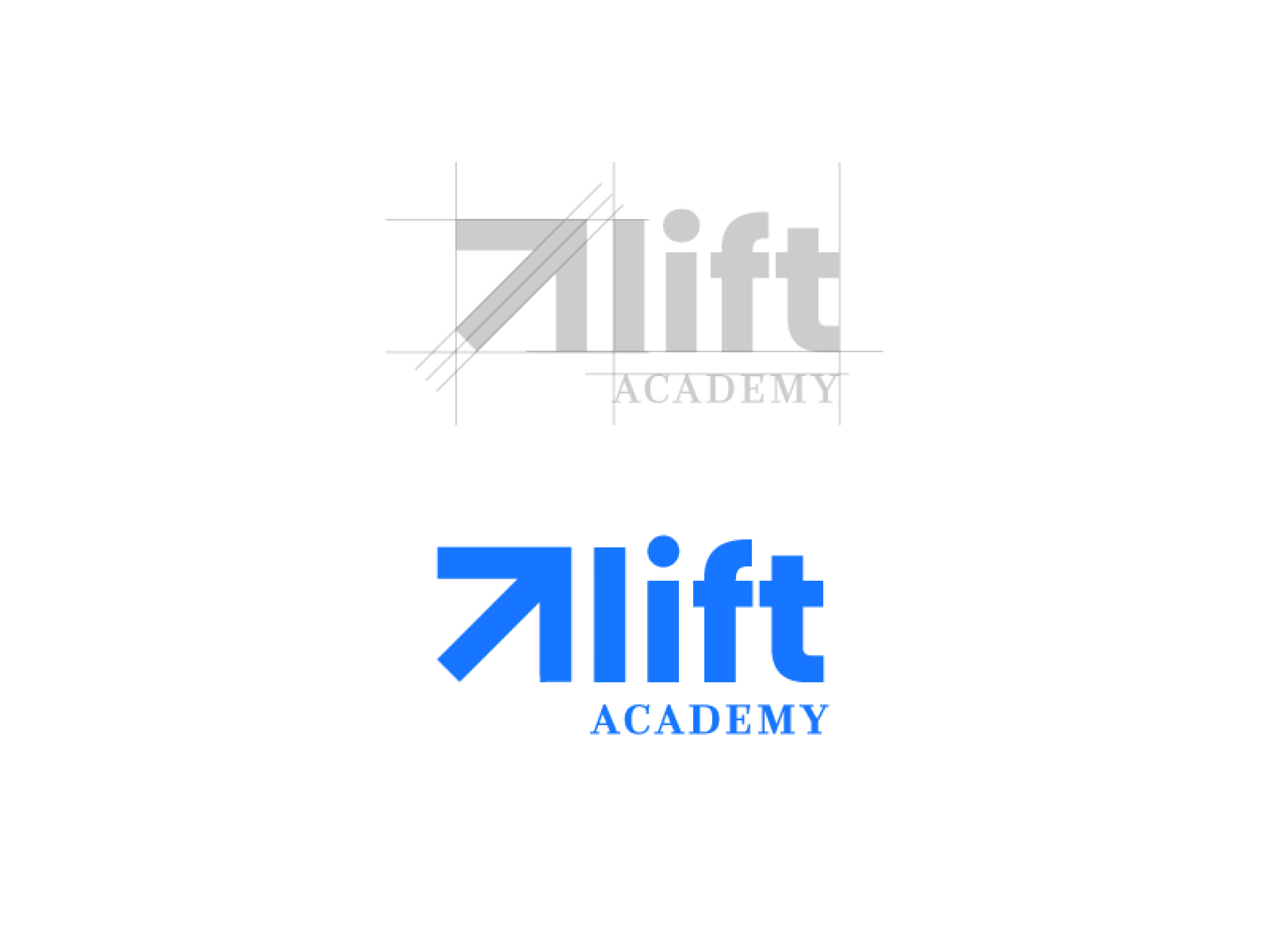 Lift Academy logo construction and final mark